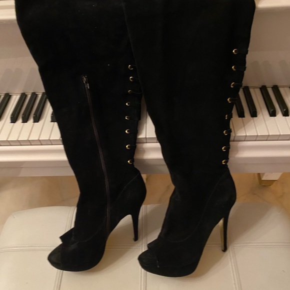 Suede thigh high boots size 11 - Picture 5 of 8